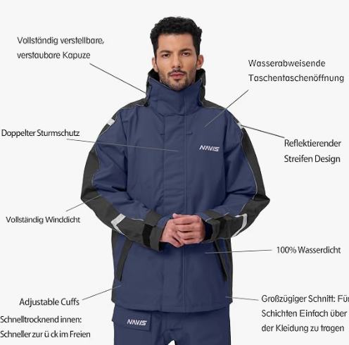 Segelanzug Ölzeug atmungsaktiv | Wasserdichte Segelbekleidung Damen & Herren