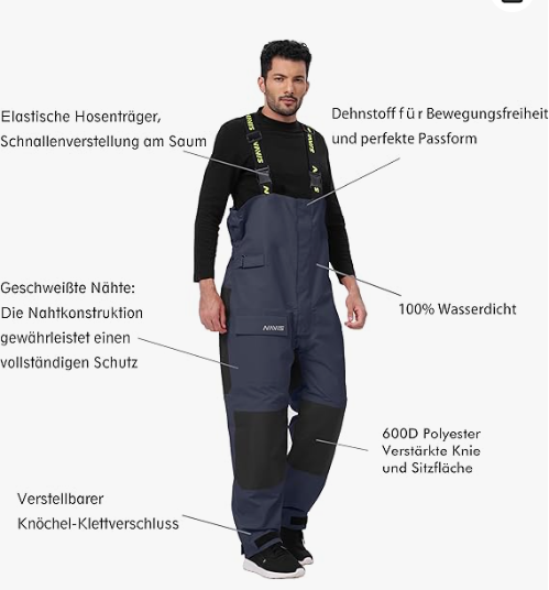 Segelanzug Ölzeug atmungsaktiv | Wasserdichte Segelbekleidung Damen & Herren