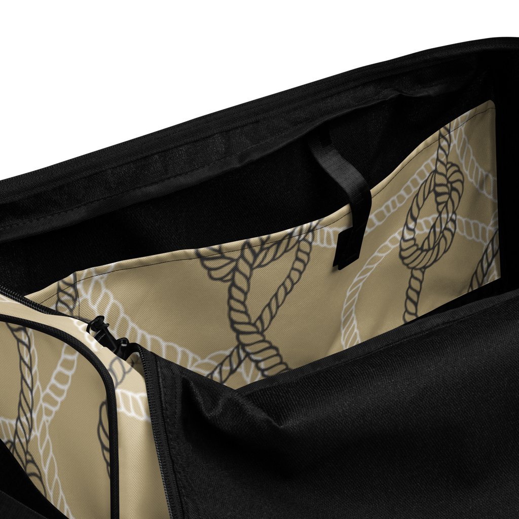 Maritimer personalisierter Weekender/ Reisetasche mit Tauwerk-Motiv und Namen
