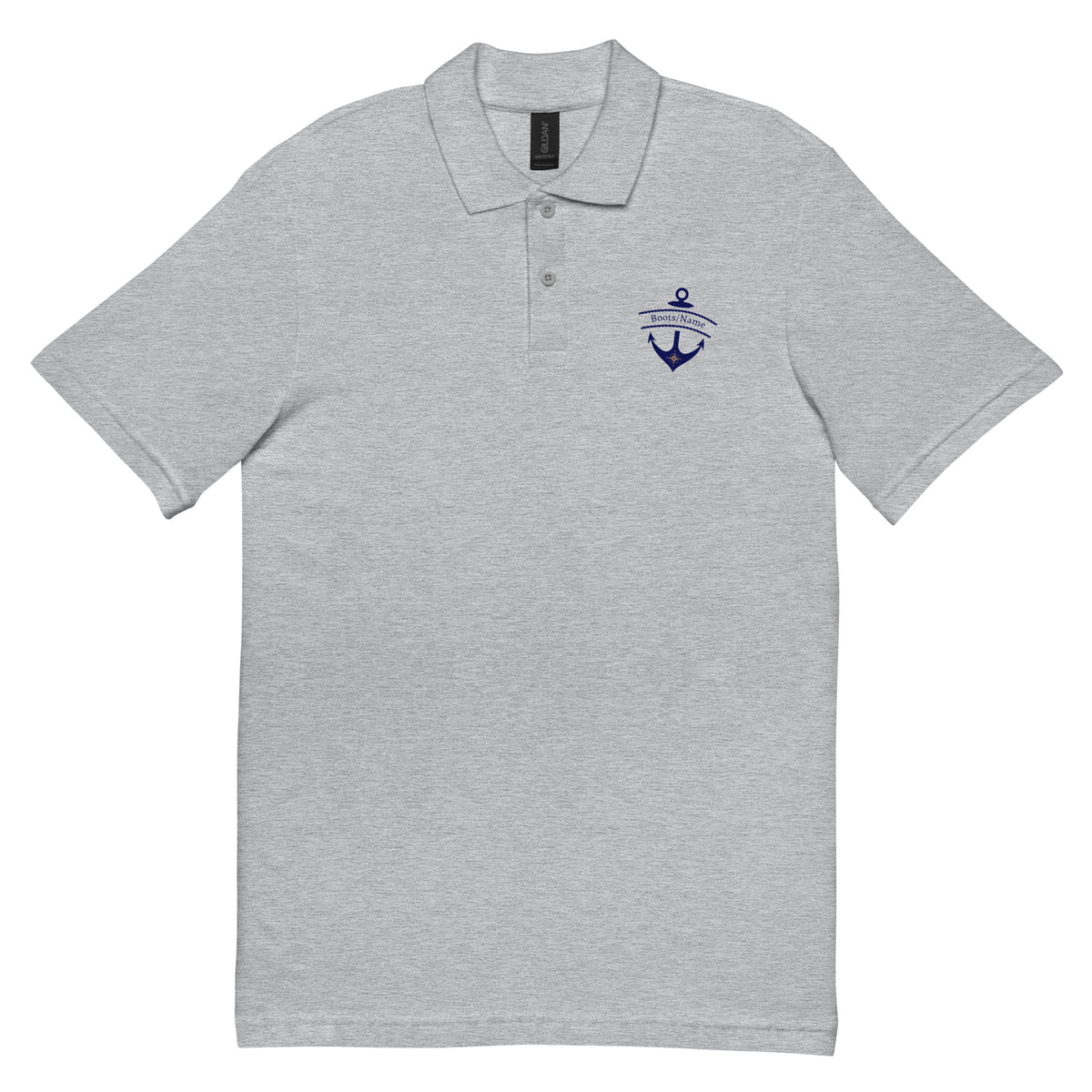 Personalisiertes Crew Poloshirt Anker maritim mit Namen | MelMaris