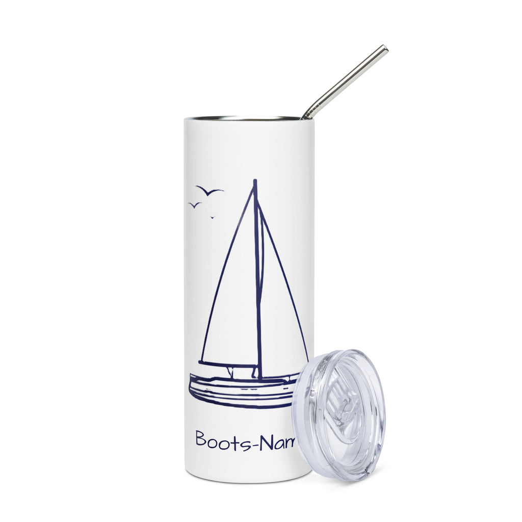 Edelstahlbecher Segelboot personalisiert – Edles Seglergeschenk