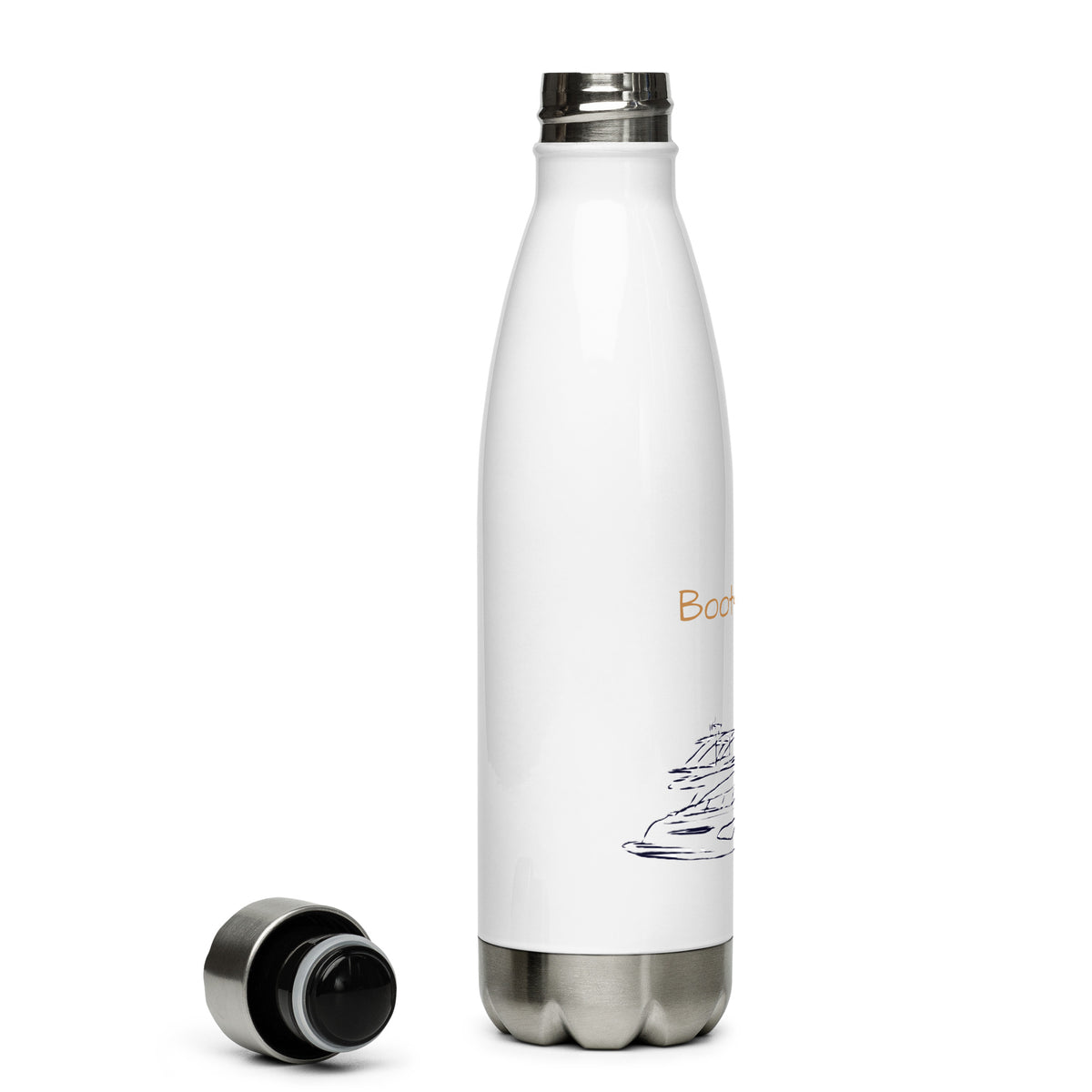 Personalisierte Edelstahl-Trinkflasche Motoryacht | 500ml Thermoflasche für Bootsfahrer
