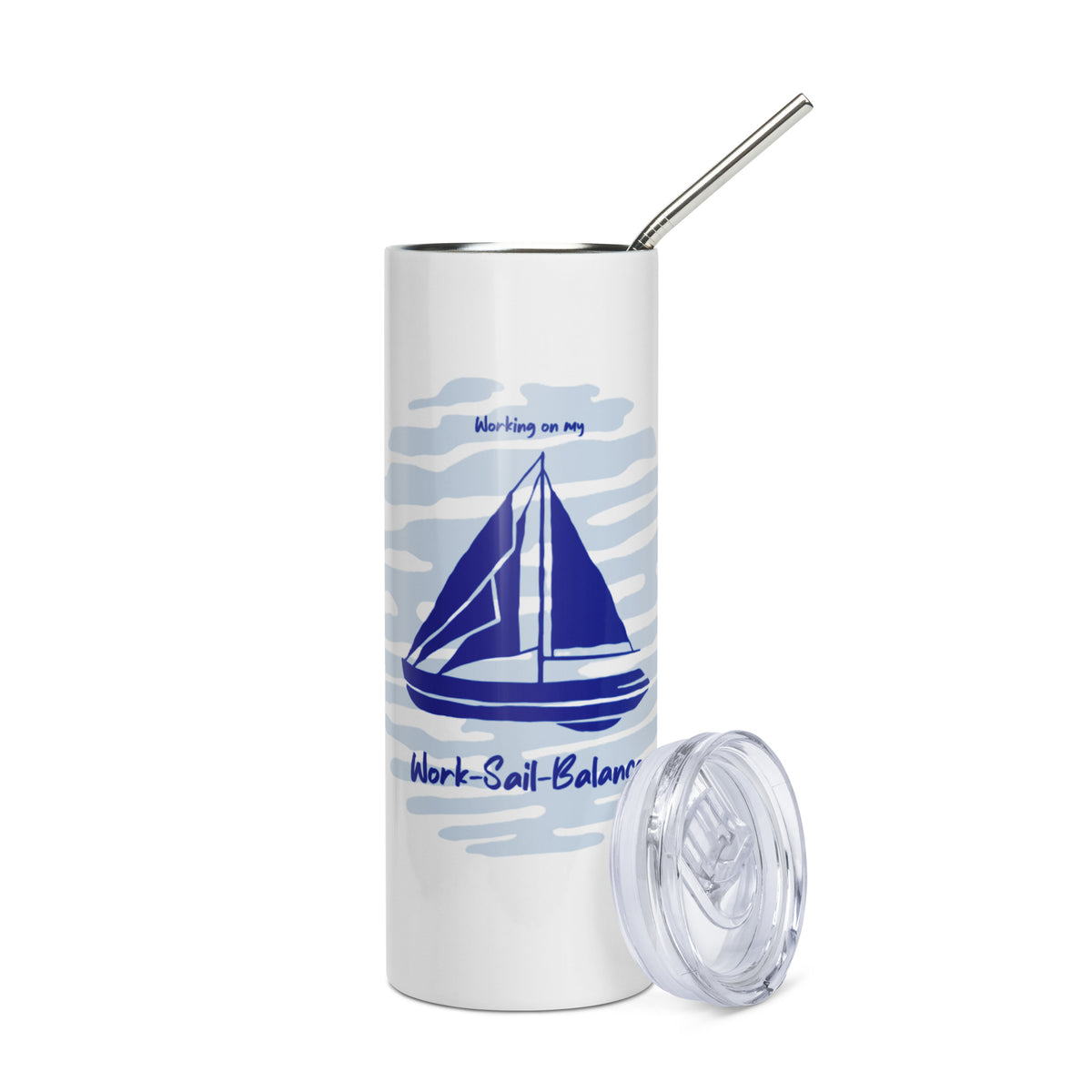 Edelstahlbecher Work-Sail Balance – Lustiges Segler-Geschenk 