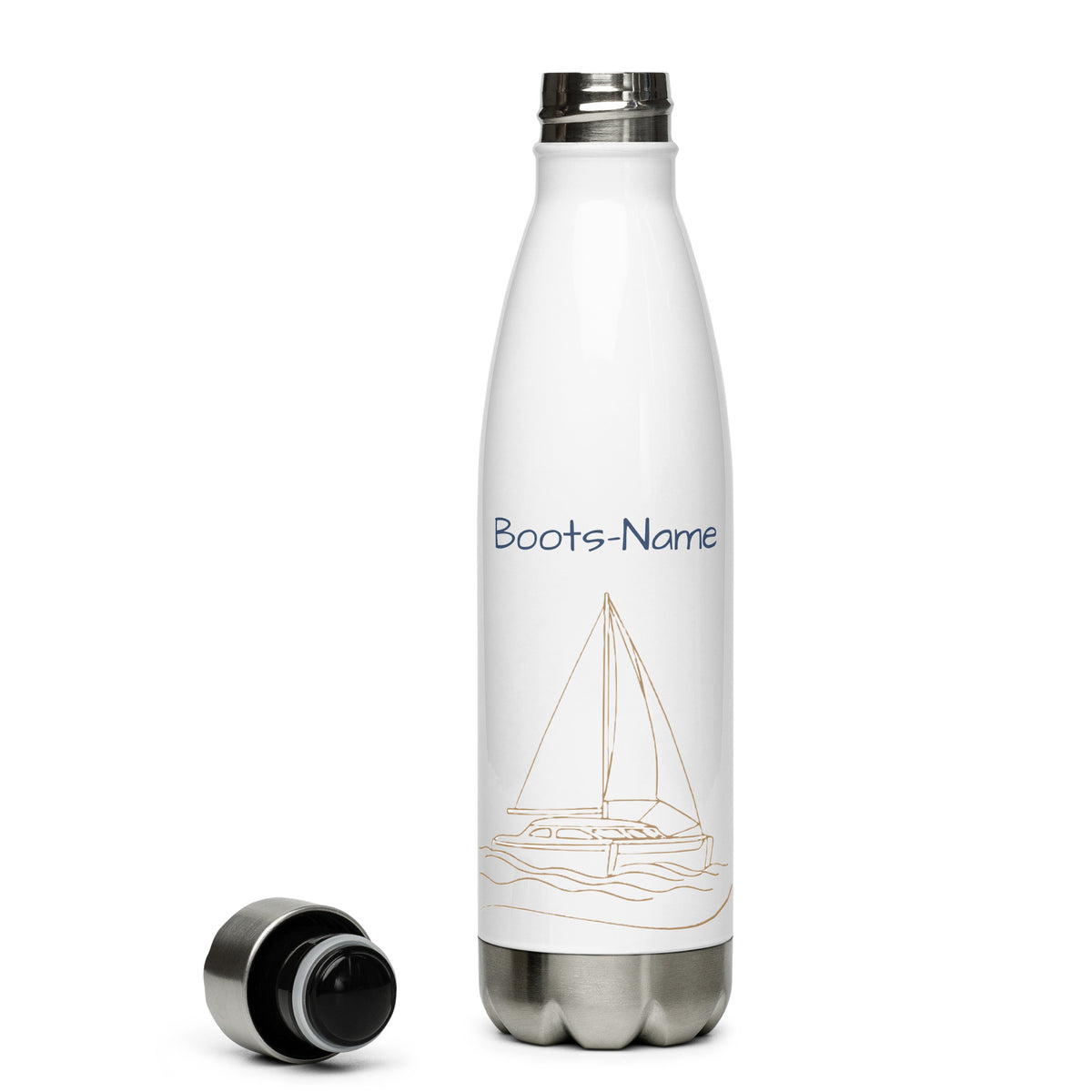Personalisierte Trinkflasche Katamaran Edelstahl 500ml | MelMaris