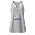 Personalisiertes Racerback-Tanktop Segelboot maritim Damen mit Namen | MelMaris