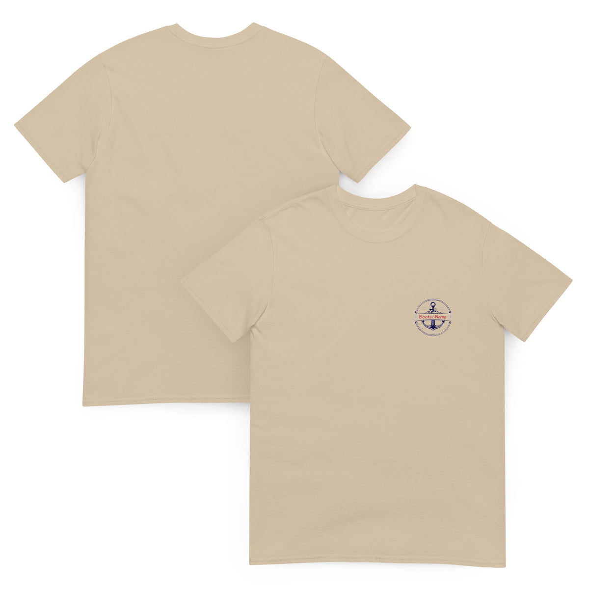 Maritimes personalisiertes Crew-Shirt mit Anker-Motiv