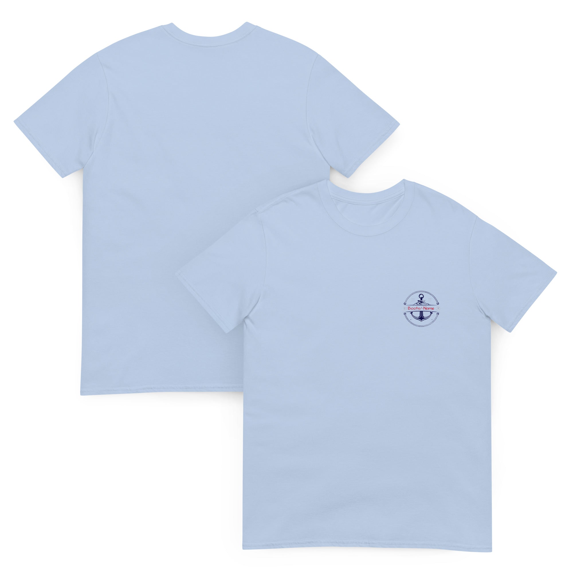 Maritimes personalisiertes Crew-Shirt mit Anker-Motiv