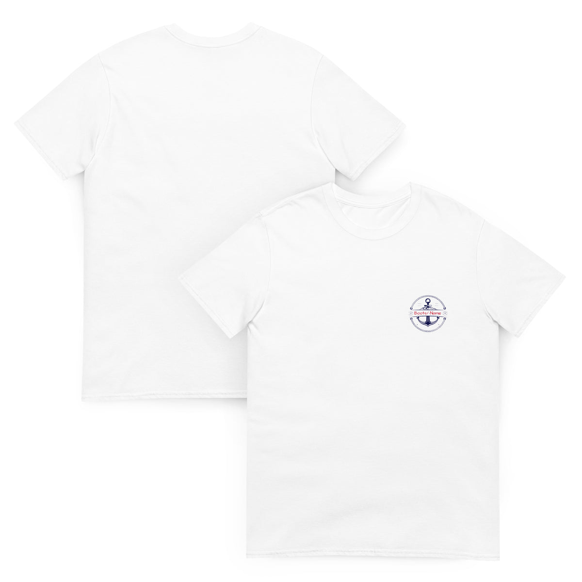 Maritimes personalisiertes Crew-Shirt mit Anker-Motiv