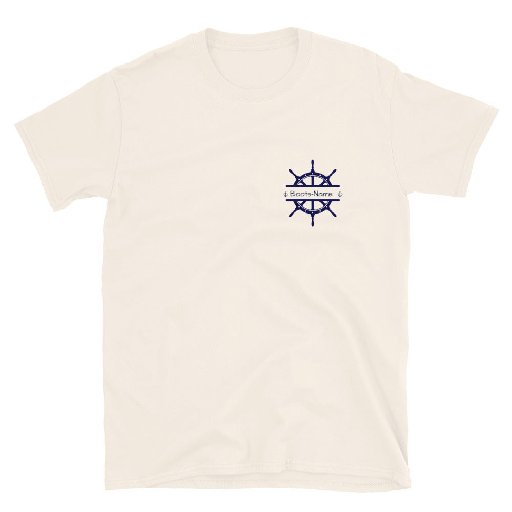 Personalisiertes Crew T-Shirt Steuerrad Damen mit Namen | MelMaris