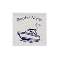 Kissenbezug Motorboot personalisiert – Maritimes Geschenk für Bootsfahrer 