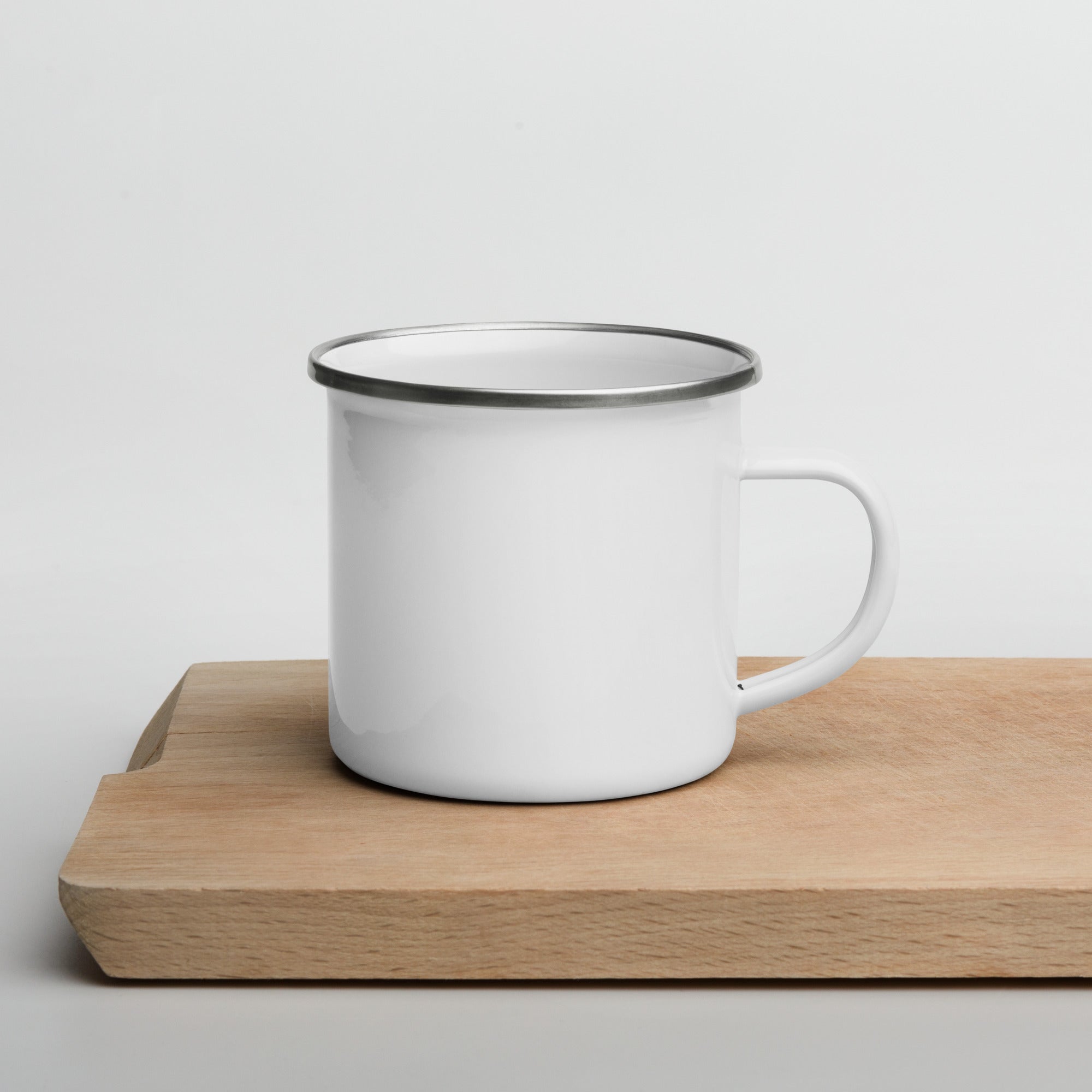 Bruchsichere personalisierte Emaille-Tasse Segelboot-Motiv