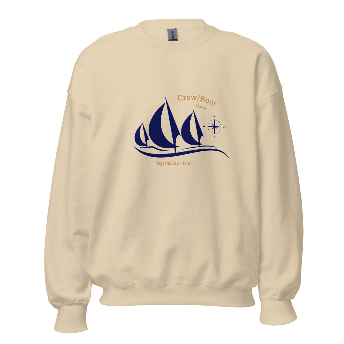 Nautischer personalisierter Crew Pullover für Regatta/ Cup mit Namen