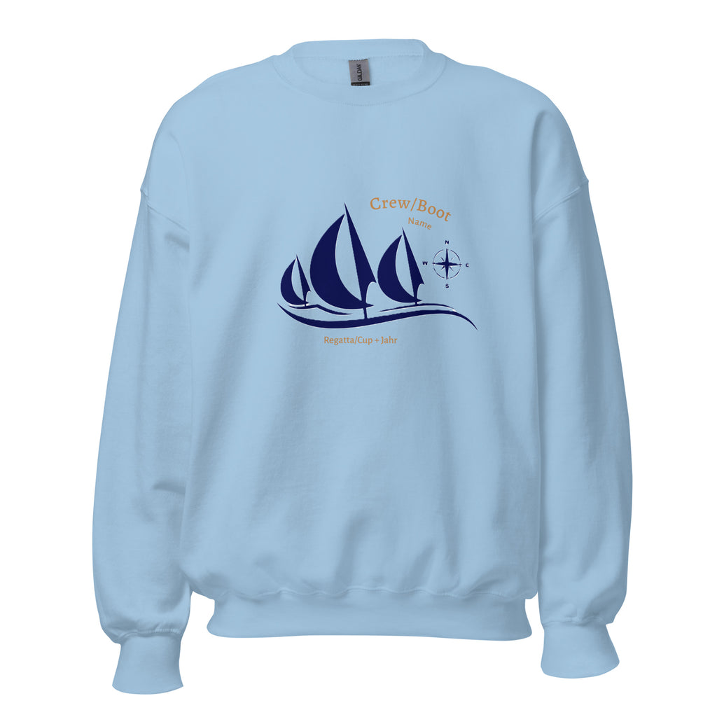 Nautischer personalisierter Crew Pullover für Regatta/ Cup mit Namen
