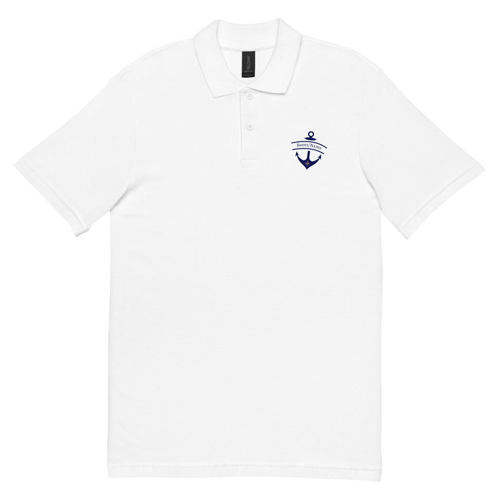 Personalisiertes Crew Poloshirt Anker maritim mit Namen | MelMaris