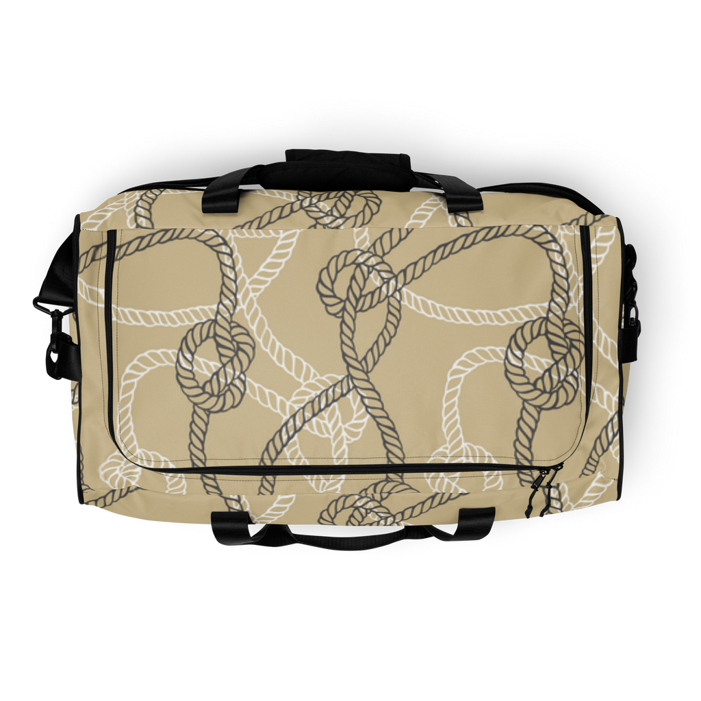 Maritimer personalisierter Weekender/ Reisetasche mit Tauwerk-Motiv und Namen