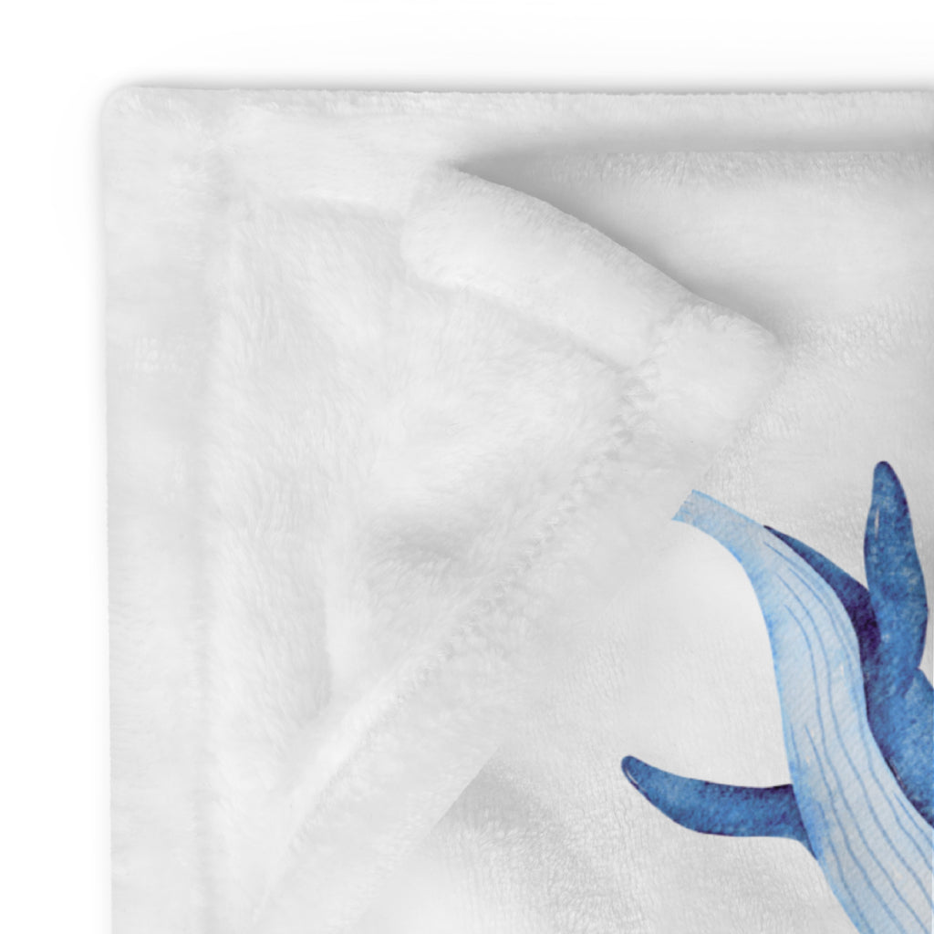 Maritime personalisierte Tagesdecke mit Wal-Motiv