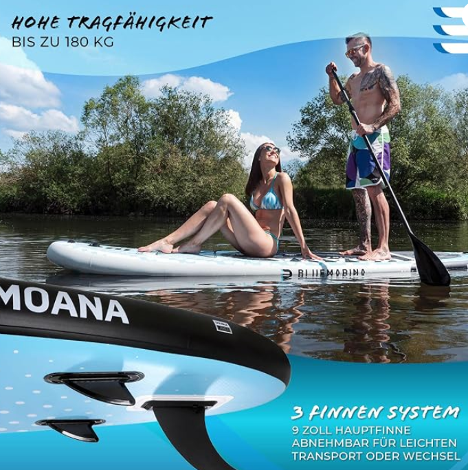 SUP Stand Up Paddle Board | Aufblasbar mit Rucksack & Garantie