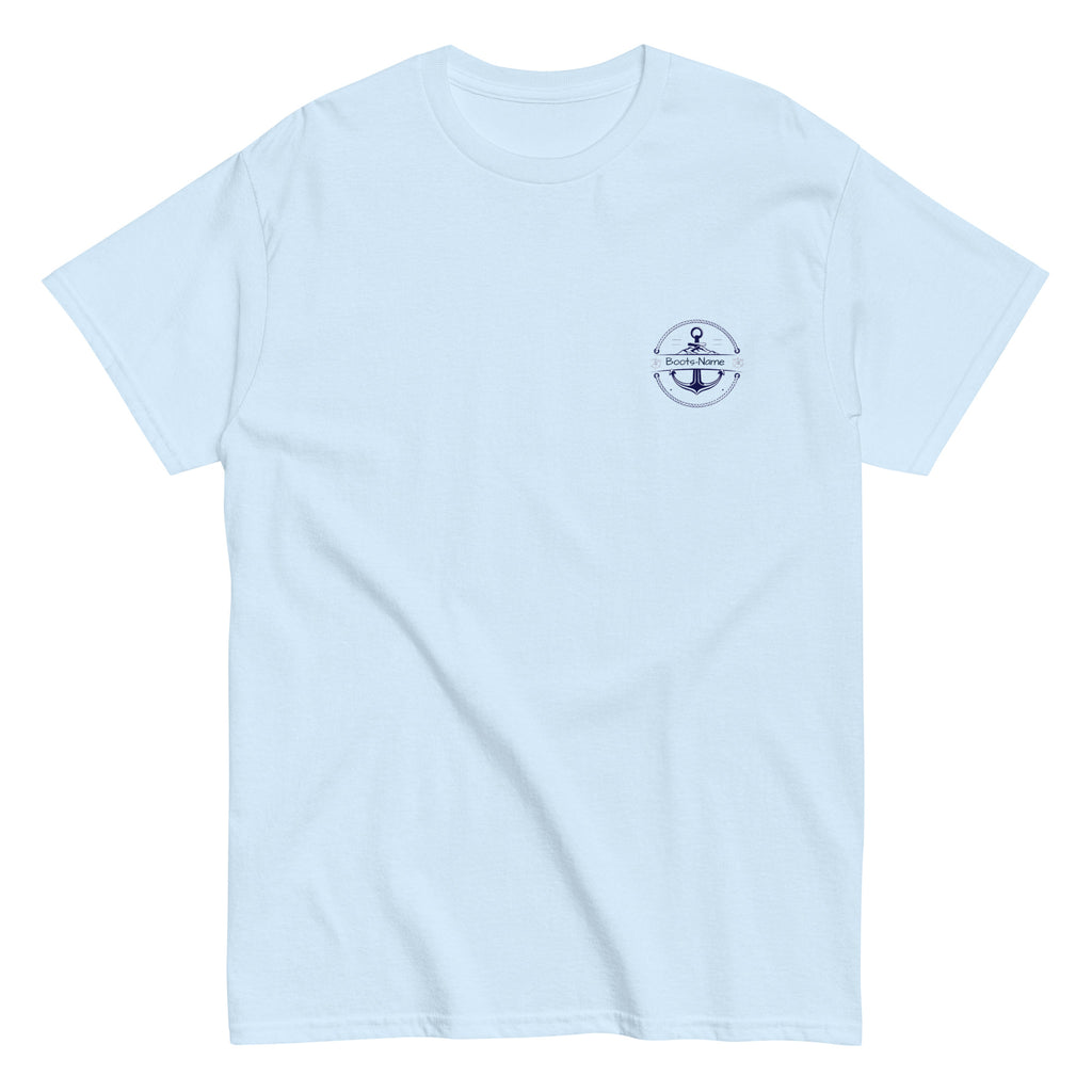 Personalisiertes Crew T-Shirt Steuerrad Damen mit Namen | MelMaris