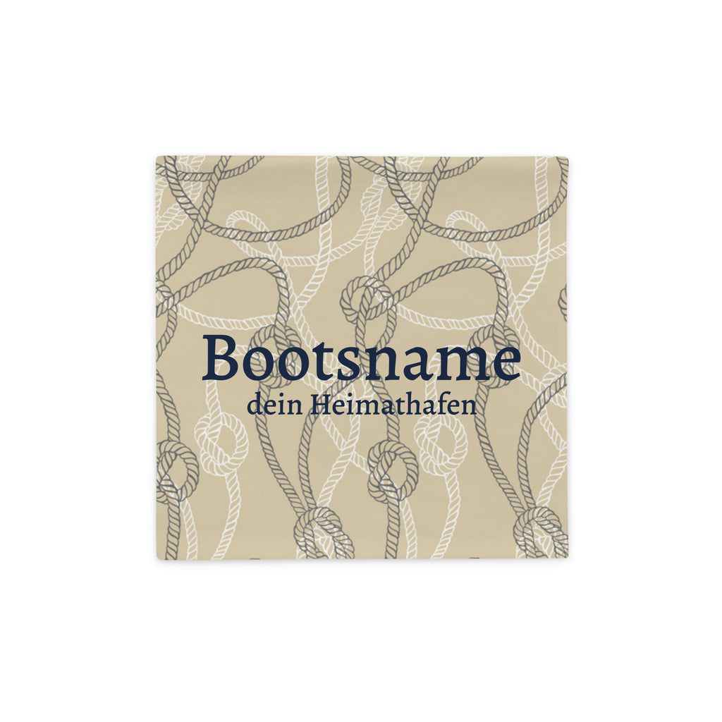 Kissenbezug personalisiert Bootsname+Heimathafen – Segler-Geschenk