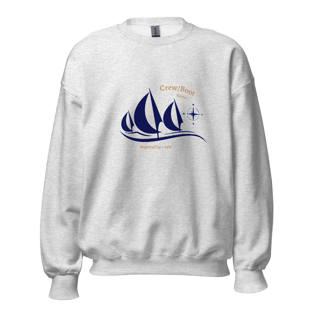 Personalisierter Crew Pullover Regatta Cup nautisch mit Namen | MelMaris