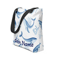 Personalisierte maritime Tasche mit Wal-Motiv und Namen
