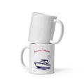 Keramiktasse Motorboot personalisiert – Maritimes Geschenk für Bootsfahrer 