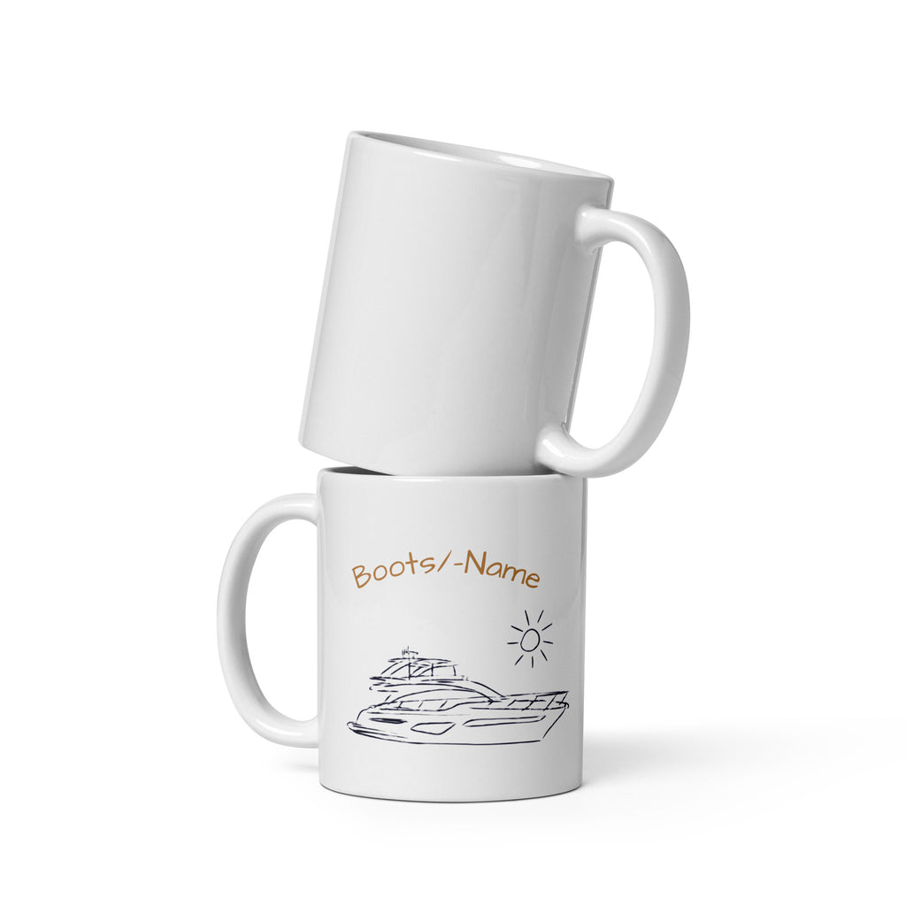 Tasse Motoryacht personalisiert – Maritimes Geschenk für Bootfans 