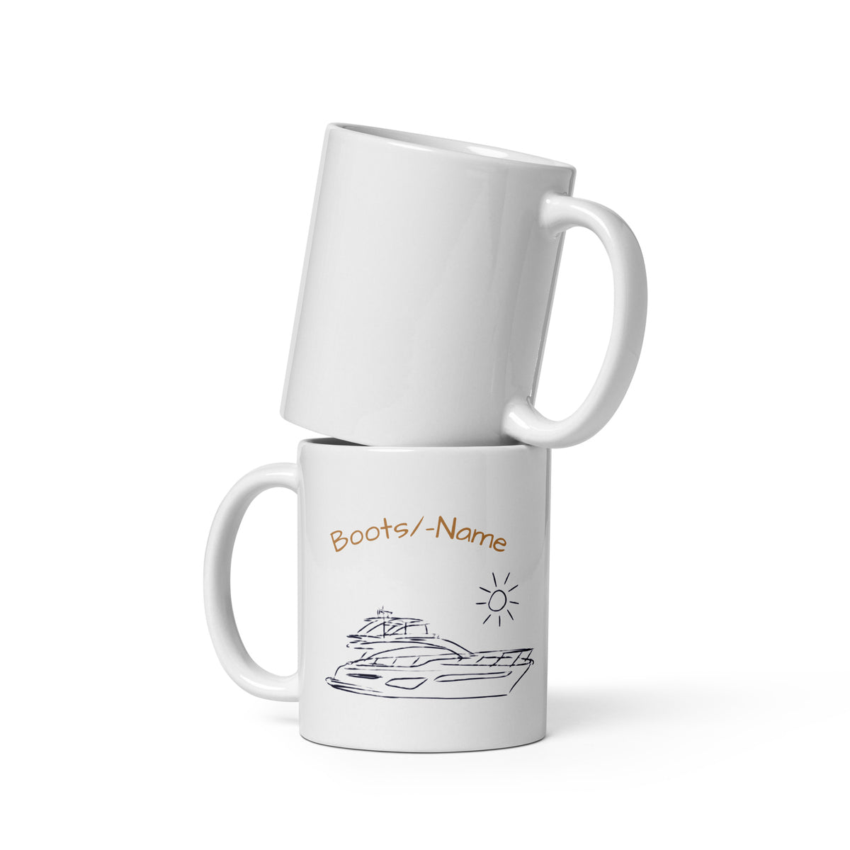 Tasse Motoryacht personalisiert – Maritimes Geschenk für Bootfans 